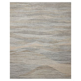 5x7 White, Beige, Gray Color Hand Woven  Fabric & PET yarn Modern Oriental Rug